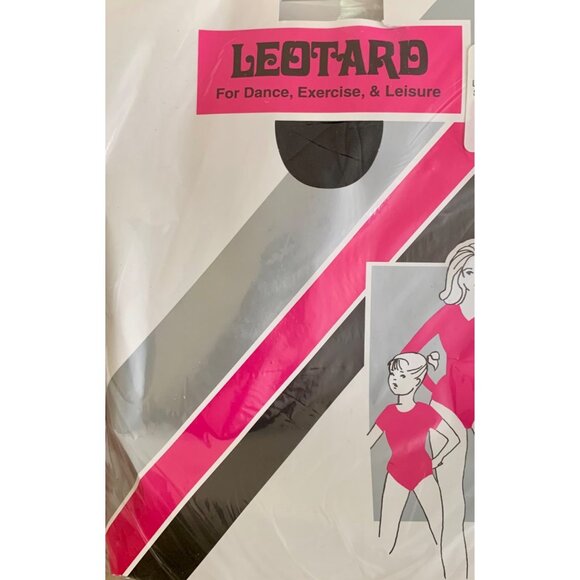 Childs Black Leotard Long Sleeve Scoop Neck Bodysuit Dance Performance I 6X-7 - Picture 7 of 8